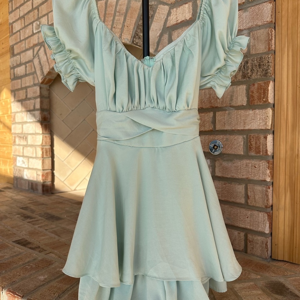 Balance Collection Light Green Ruffle Romper